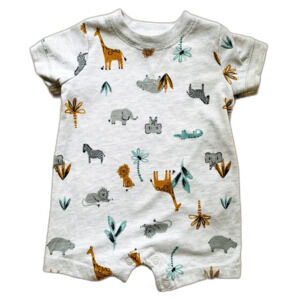 Carter's Just One You Boy's Animal Safari Jumper Short Sleeve Romper Size 6M